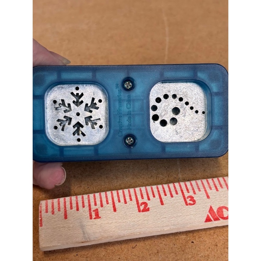Creative Memories Dual Paper Place N Punch Snowflake and Swirl Scrapbooking Tool